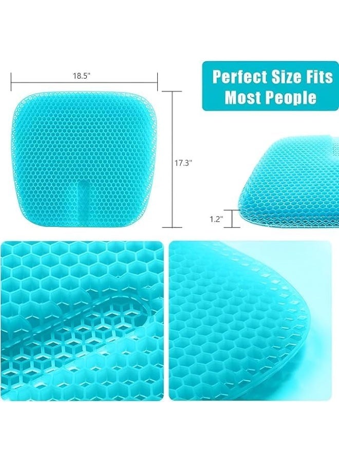 Egg Sitter Gel Seat Cushion Comfort Blue Design Gel Pad Provides Excellent Support for Lower Back, Spine, Hips Promotes Venting & Good Sitting Posture for Office Chair Car Sitter Wheelchair - Image 4