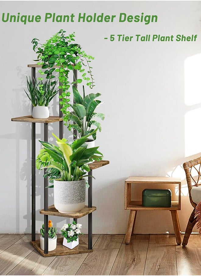 Garlo Plant Stand 5 Tier 107CM / 42.1Inch Indoor Metal Flower Shelf for Multiple Plants Corner Tall Flower Holders for Patio Garden Living Room Balcony Bedroom  - Image 3