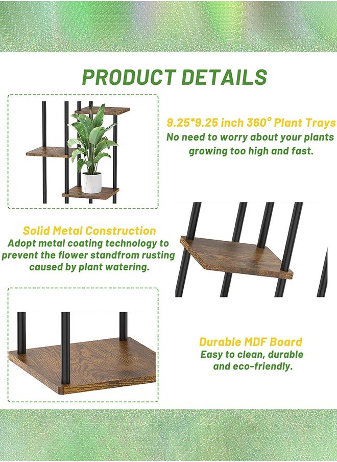 Garlo Plant Stand 5 Tier 107CM / 42.1Inch Indoor Metal Flower Shelf for Multiple Plants Corner Tall Flower Holders for Patio Garden Living Room Balcony Bedroom  - Image 5