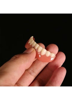 1 Pair False Teeth Veneers Top and Bottom Instant Veneers Fake Teeth White Dentures Instant Smile Veneers Cosmetic Teeth Whitening Temporary Prosthesis Teeth with Thermal Beads for Men Women Adult - pzsku/ZBEE4884EBC6198DC9271Z/45/_/1715675681/5b6b50e9-292b-46ad-bbe9-c71a07245194