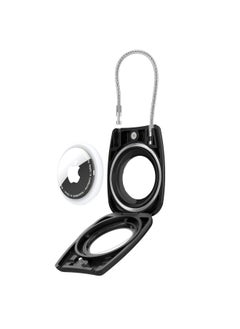 Applicable To Apple Airtag Protective Case Apple Tracker Airtag Waterproof Rope Safety Lock Protective Case-Color:Black-Applicable Model:AirTAag