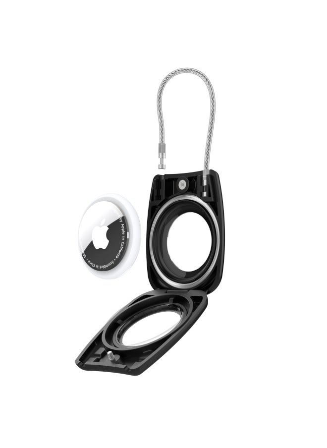 Generic - Applicable To Apple Airtag Protective Case Apple Tracker Airtag Waterproof Rope Safety Lock Protective Case-Color:Black-Applicable Model:AirTAag - Image 1