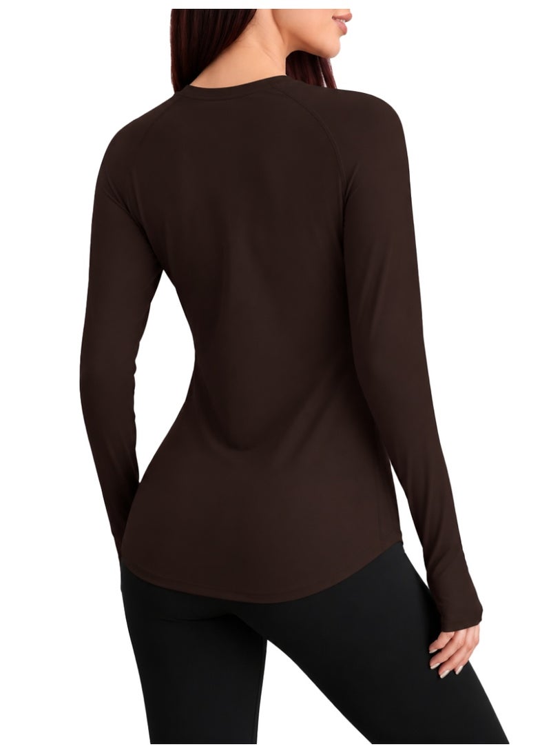 Nileton Sport top curved Hem long sleeves - Sport T-shirt Crew Neck - Image 3