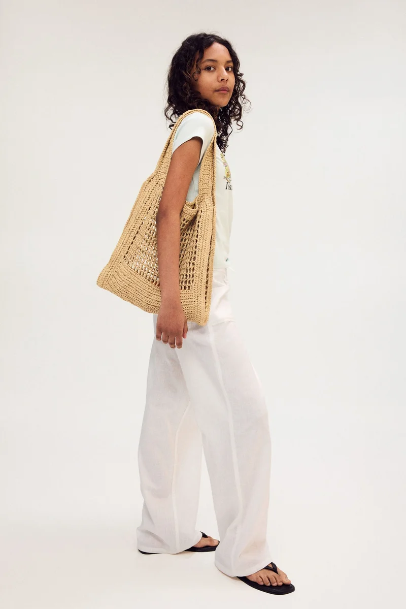 H&M Wide cotton trousers