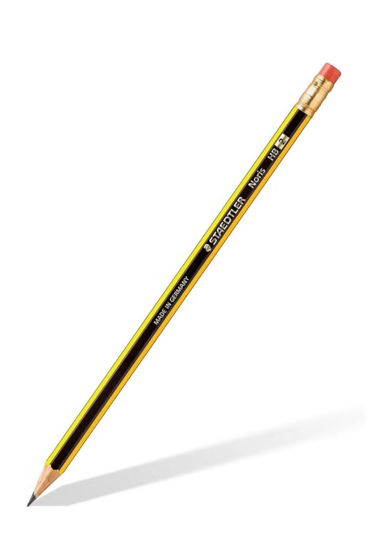 STEADLER Noris Pencil – Pack of 12 (2 Pencils per Pack) with Rubber Tip – 2HB – Total 24 Pencils - Image 2