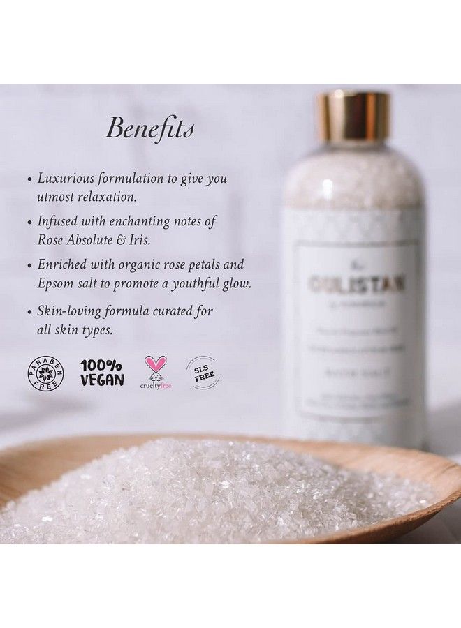 KIMIRICA The Gulistan Bath Salt For Body Spa Relaxation And Pain Relief 100% Vegan And Paraben Free With Goodness Of Rose Water White Tea And Ginkgo Biloba 100% Vegan 300 Gram - Image 5