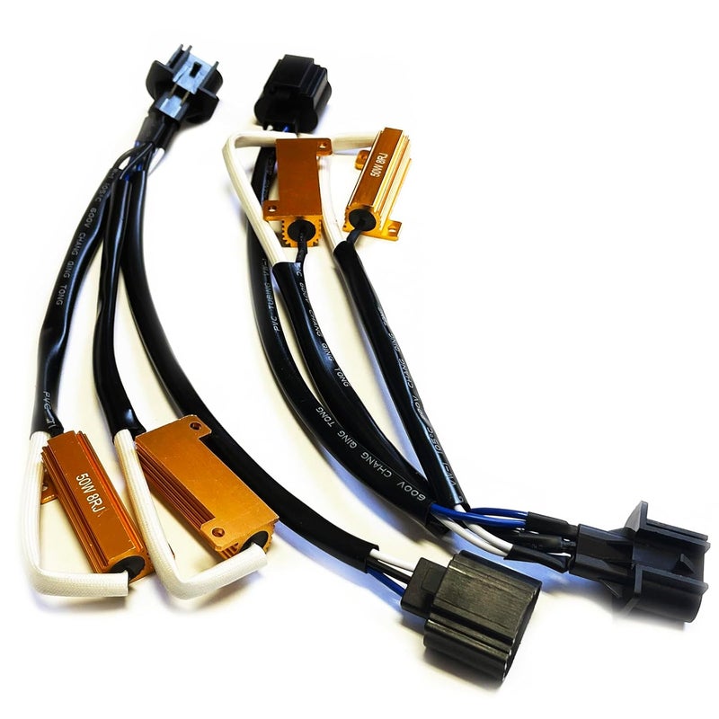 Onex H13 9008 LED Load Resistor Kit 50W 8ohm Headlight Bulb Relay Harness Adapter Anti Flicker Error Decoder Warning Canceller - Image 2