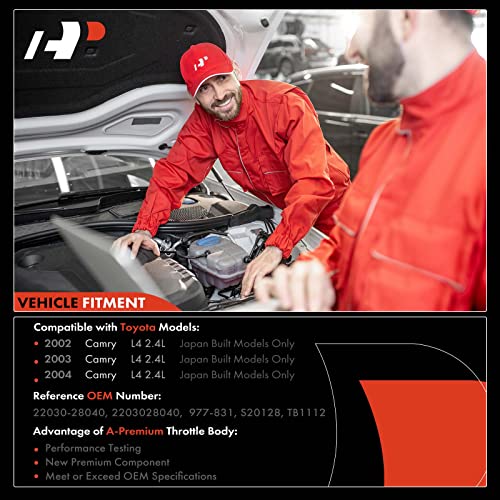 A-Premium Electronic Throttle Body Assembly Compatible with Toyota Camry 2003 2004, 2.4L Engine. 4Cylinder, Japan Built Models Only, Replace# 22030-28040, 2203028040 - Image 3