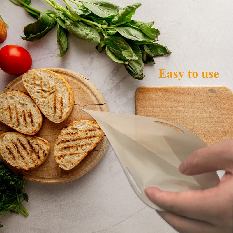 Akblaklsa 12 Pack Reusable Toaster Bags Non-Stick, Washable Toasted Sandwich Toastie Bags Toaster Microwave Grill, Great for Toast Sandwich Panini Snacks - Image 2
