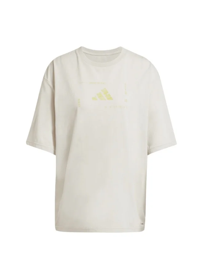 Adidas adidas W BOX LOGO G T Grey Training T-SHIRTS for Women - 2XS
