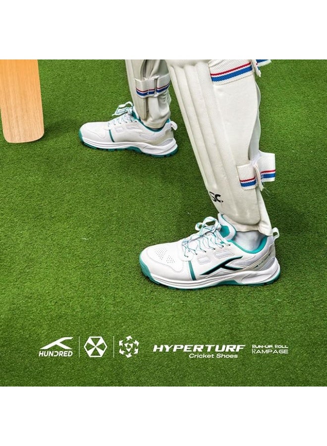 هندرد حذاء كريكت هاندرد هايبرترف - أبيض / أخضر فاتح - Image 2