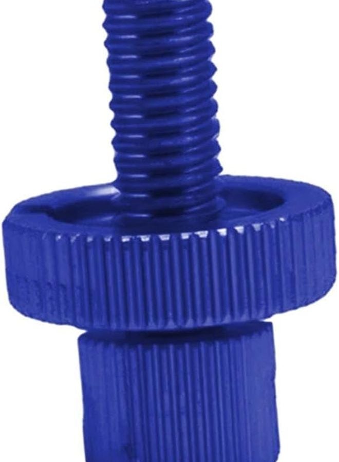 Blue Aluminum Alloy Motorcycle Clutch Brake Cable Adjuster Screw Wear Resistant High Strength - Image 1