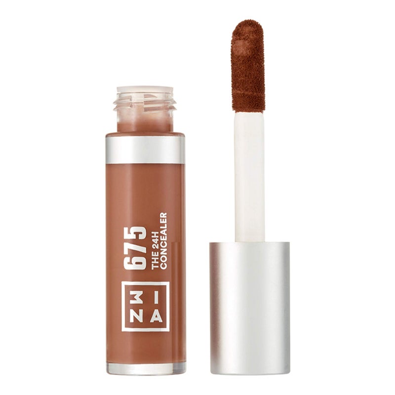 3INA The 24H Concealer 675 - Brightening, Color Correcting Concealer for a Natural, Poreless Finish - Lightweight, Buildable, Creamy Formula - Thick Applicator for a Smooth, Easy Blend - 0.15 oz