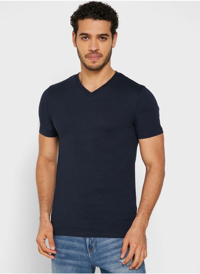 Seventy Five Basics - 5 Pack Essential V Neck T-Shirts - Image 1