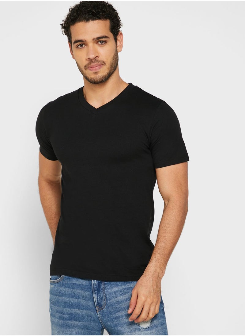 Seventy Five Basics - 5 Pack Essential V Neck T-Shirts - Image 1