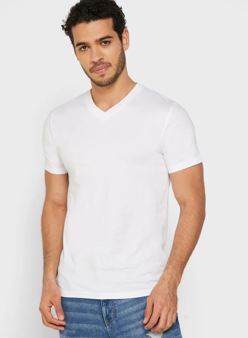 Seventy Five Basics 5 Pack Essential V Neck T-Shirts