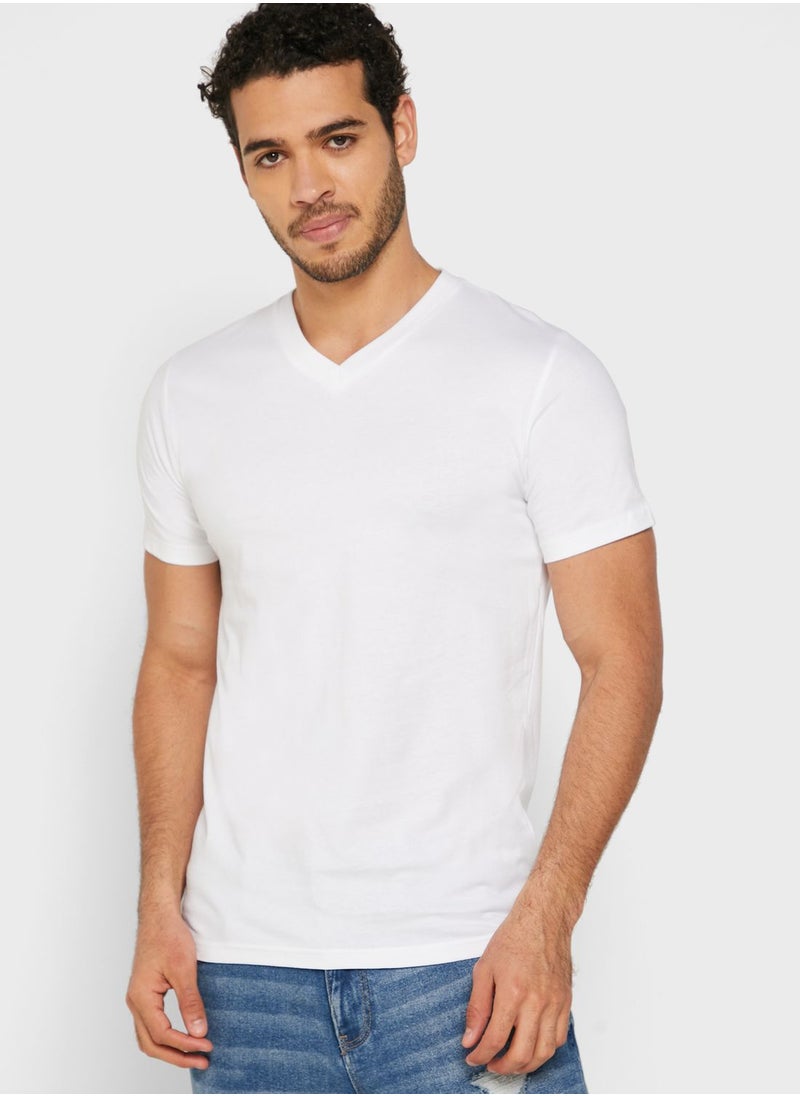 Seventy Five Basics - 5 Pack Essential V Neck T-Shirts - Image 1