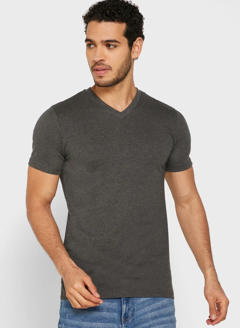 Seventy Five Basics 5 Pack Essential V Neck T-Shirts