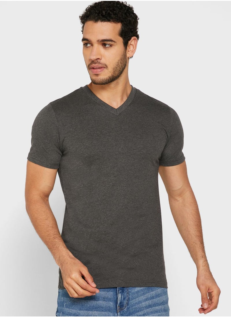 Seventy Five Basics - 5 Pack Essential V Neck T-Shirts - Image 1