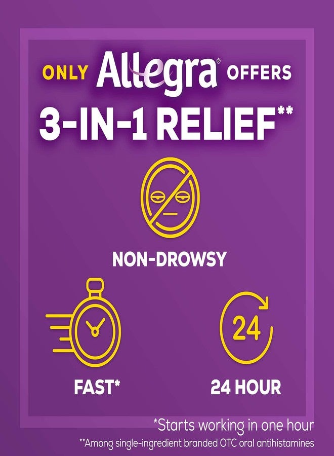 Allegra Adult 24 Hour Allergy Relief 45 Tablets, Long-Lasting Fast-Acting Antihistamine for Noticeable Relief from Indoor and Outdoor Allergy Symptoms - Image 4
