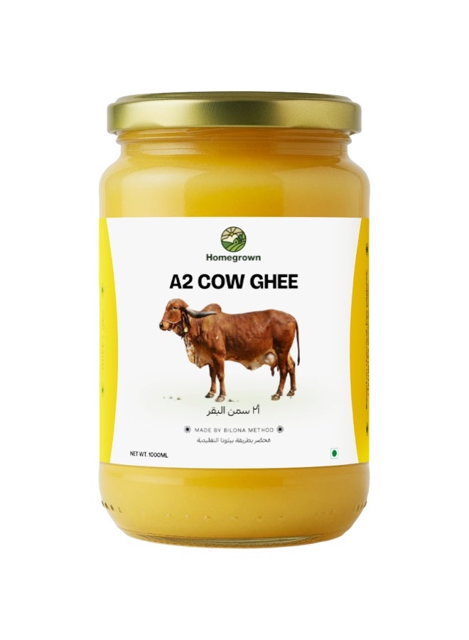 Homegrown A2 Ghee – Pure Clarified Butter from Grass-Fed A2 Cows for Healthy Fats (1 litre) - Image 1