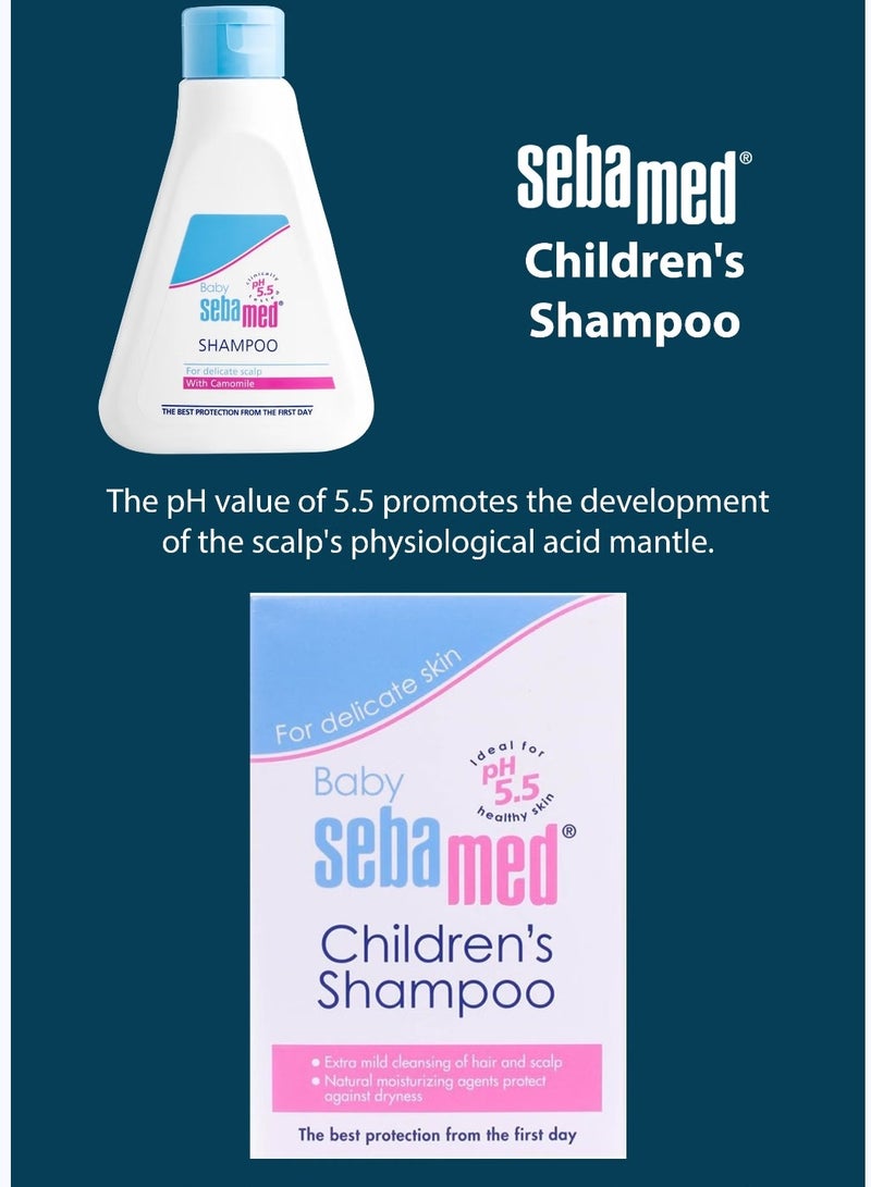 Sebamed Extra Gentle Baby Cleansing Shampoo with Chamomile for Sensitive Scalp, 250ml - Image 2