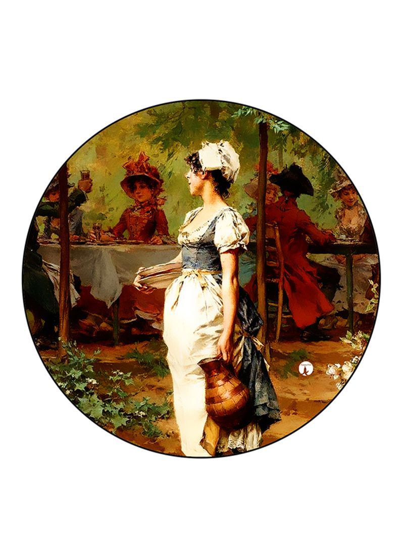 RKN Vintage Art Printed Fridge Magnet Round  Multicolour - Image 2