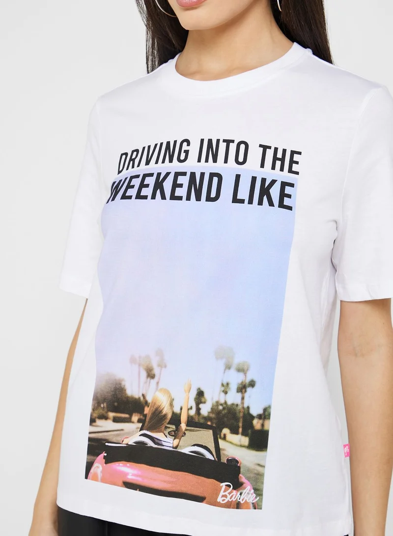 اونلي Graphic Round Neck T-Shirt