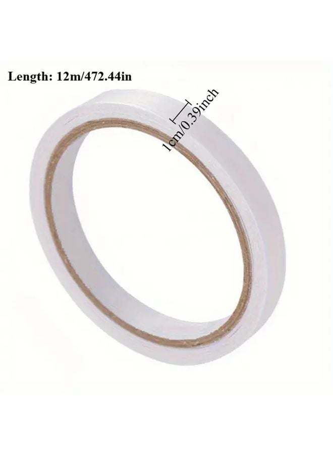2pcs 0.39 Inch Double Sided Tape Clear Strong Adhesive For DIY Crafts Scrapbooking Office Use Easy To Remove - Image 4