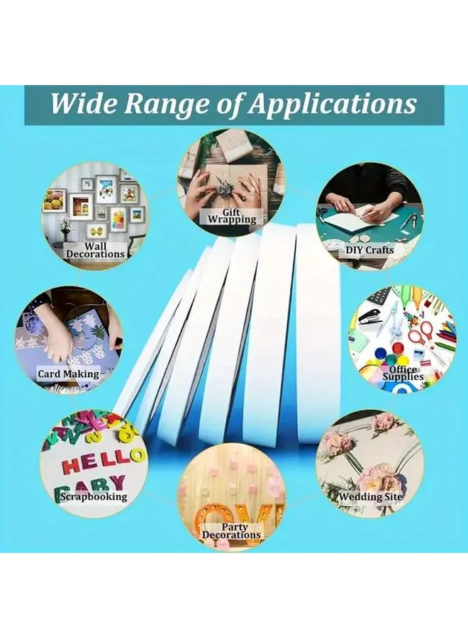 2pcs 0.39 Inch Double Sided Tape Clear Strong Adhesive For DIY Crafts Scrapbooking Office Use Easy To Remove - Image 3