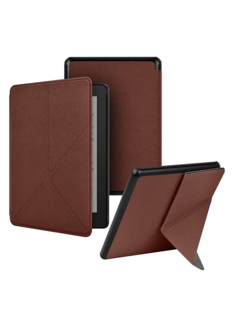 Case Cover for All-New Kindle 11th Generation 2024/2022 Release, 6 inch,Shell Cover with Auto Wake/Sleep & Multi-Viewing Angles (Brown) - Image 1