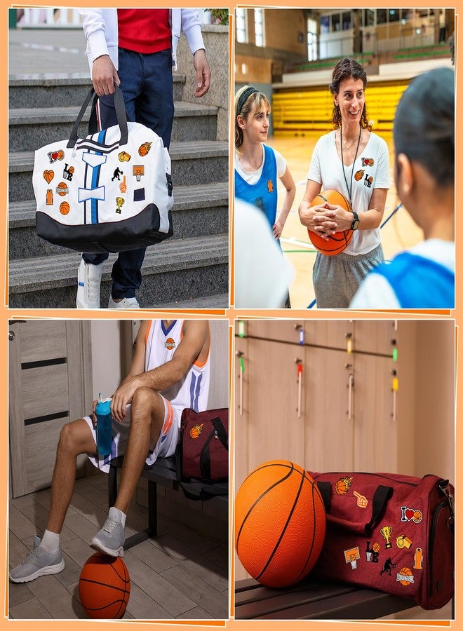CraftyDream 60 Pcs Basketball Enamel Pins Bulk Sports Lapel Pins Ball Lover Badge Brooches Basketball Senior Night Gifts for Hat Backpack Bags Clothes Sport Team Accessories - Image 5