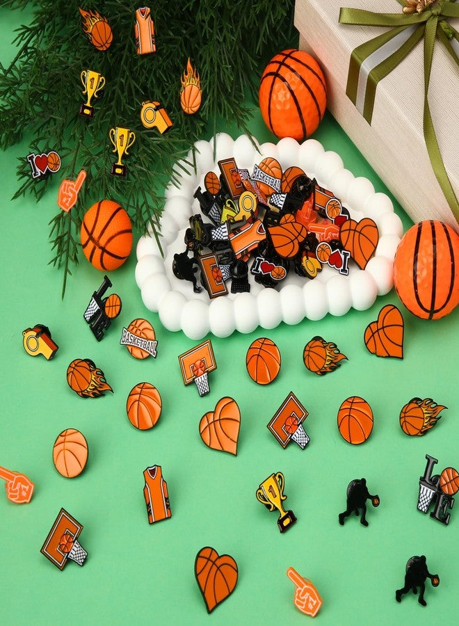 CraftyDream 60 Pcs Basketball Enamel Pins Bulk Sports Lapel Pins Ball Lover Badge Brooches Basketball Senior Night Gifts for Hat Backpack Bags Clothes Sport Team Accessories - Image 4