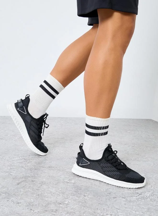 Take Two Take Two Textured Lace Up Sneakers