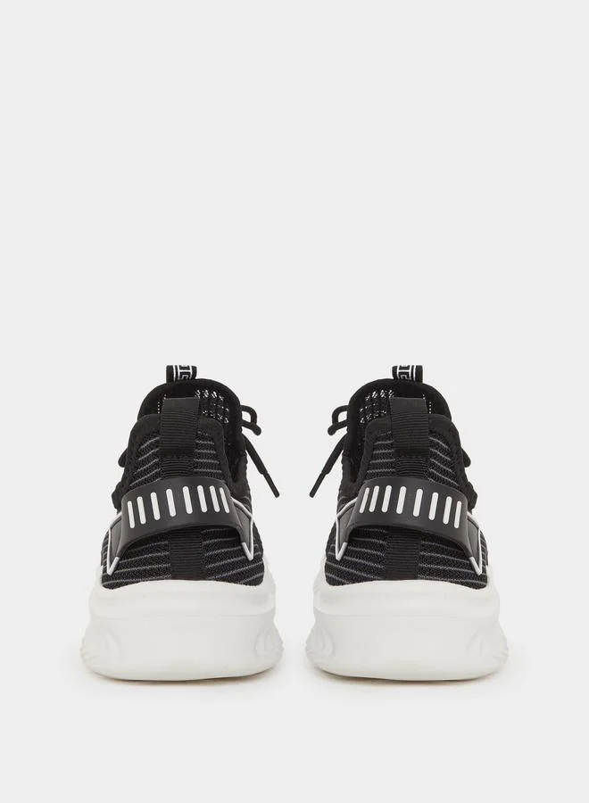 تايك تو Take Two Textured Lace Up Sneakers