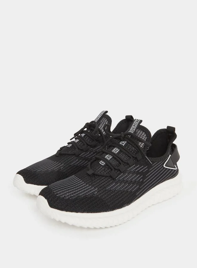 تايك تو Take Two Textured Lace Up Sneakers