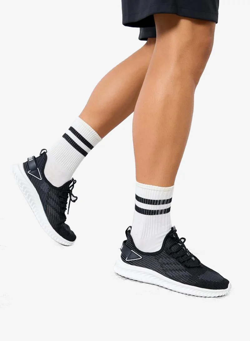 Take Two Styli Textured Lace Up Sneakers