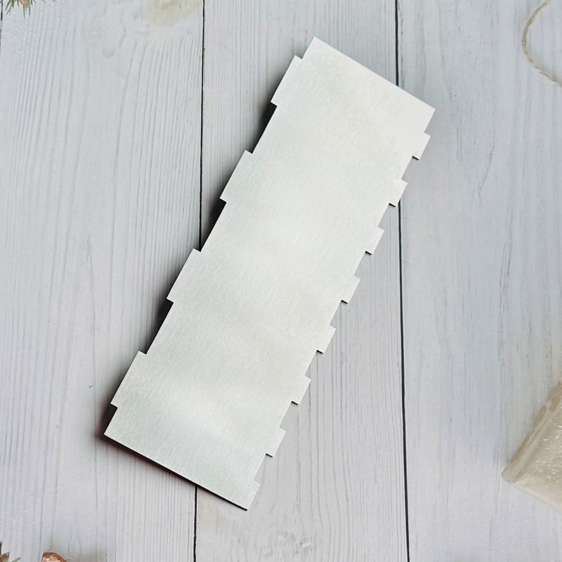 A variety of stainless steel cream scraper spatula cake pattern shape polygon serrated scraper diy baking tools(No. 5) - Image 1