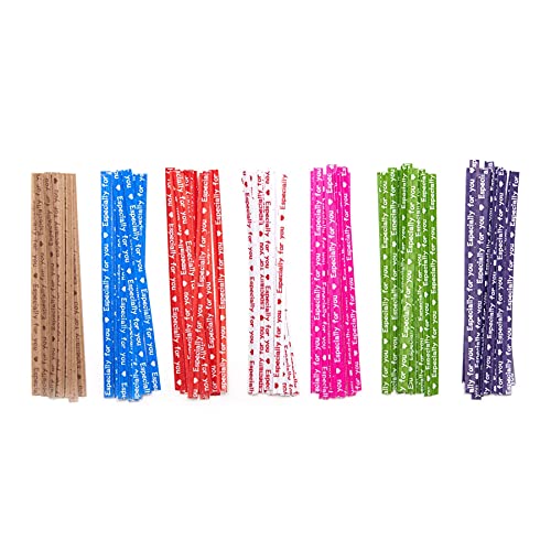 Tendwarm 100 Pcs 4x11 Inch Clear Long Cello Cellophane Treat Bags with 7 Mix Colors Twist Ties Perfect for Birthday Favor Candles Pretzel Icy Candy Popsicle - Image 3