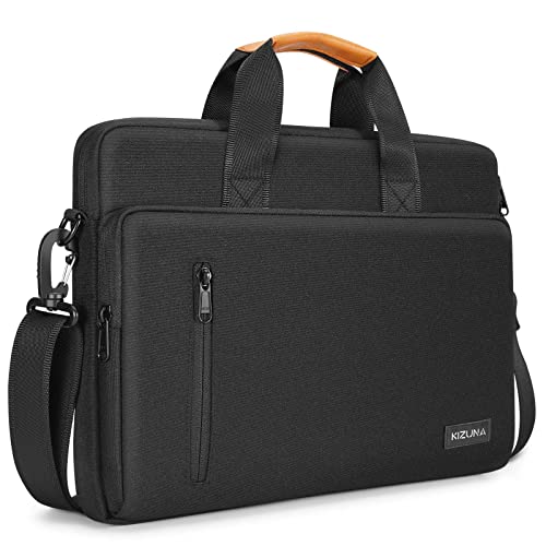 KIZUNA Laptop Bag Case 13.3 Inch Computer Shoulder Messenger Sleeve Briefcase for 13" MacBook Air/MacBook Pro 14 M2 Pro/M1 MAX/14 Lenovo ThinkPad X1 Carbon/IdeaPad Flex 5i /Huawei,Black - Image 1
