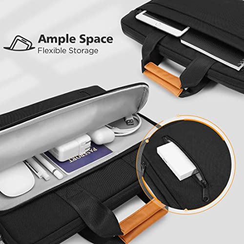 KIZUNA Laptop Bag Case 13.3 Inch Computer Shoulder Messenger Sleeve Briefcase for 13" MacBook Air/MacBook Pro 14 M2 Pro/M1 MAX/14 Lenovo ThinkPad X1 Carbon/IdeaPad Flex 5i /Huawei,Black - Image 2
