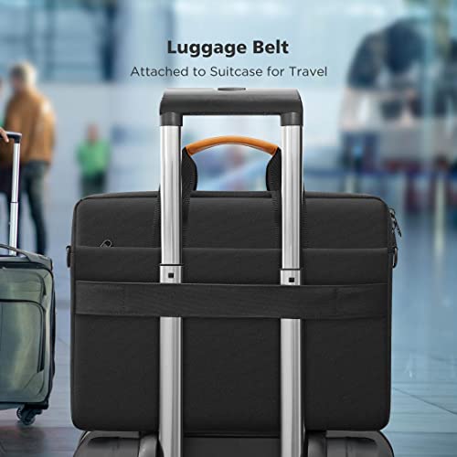 KIZUNA Laptop Bag Case 13.3 Inch Computer Shoulder Messenger Sleeve Briefcase for 13" MacBook Air/MacBook Pro 14 M2 Pro/M1 MAX/14 Lenovo ThinkPad X1 Carbon/IdeaPad Flex 5i /Huawei,Black - Image 4