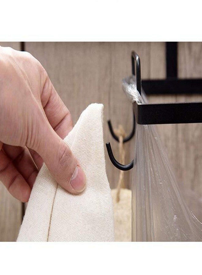 INDIAN DECOR 28313 Kitchen Hanging Trash Bag Holders Travel Garbage Can Rack Over Cabinet Rubbish Bin Metal Bracket Hanger of Cupboard Closet Door - Image 3