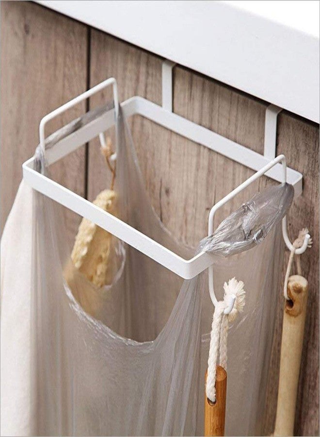 INDIAN DECOR 28313 Kitchen Hanging Trash Bag Holders Travel Garbage Can Rack Over Cabinet Rubbish Bin Metal Bracket Hanger of Cupboard Closet Door - Image 4