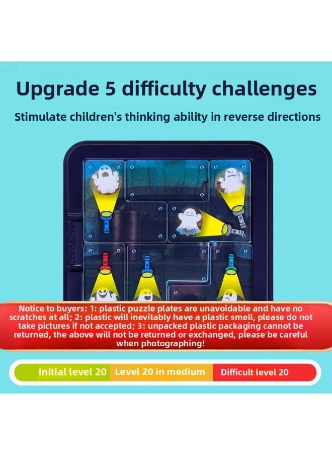 Ghost Catcher Motherland Edition Flashlight Catching Demon Toy Children's Thinking Puzzle Training Parent-child Interactive Board Game Yuan Zhixing-Color:Smart Farmers [level 60] Best