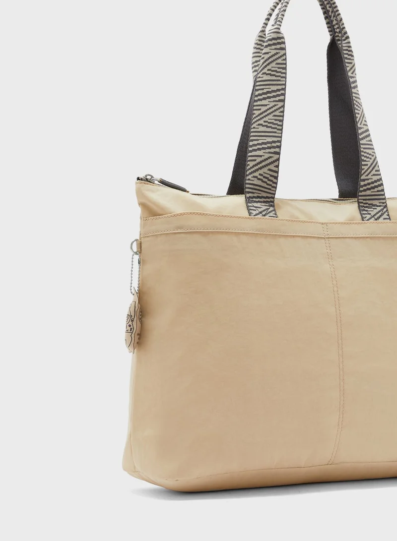 kipling Chika Ice Ivory Tote