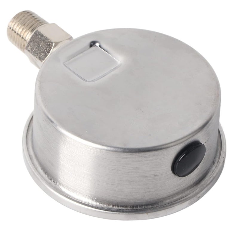 60mm Dial Air Hydraulic Pressure Gauge, 0-60Bar 0-6MPa Dual Scale Manometer with 1/4" NPT Thread, Metal Case Pressure Measuring Tool for Water Air Systems - Image 2