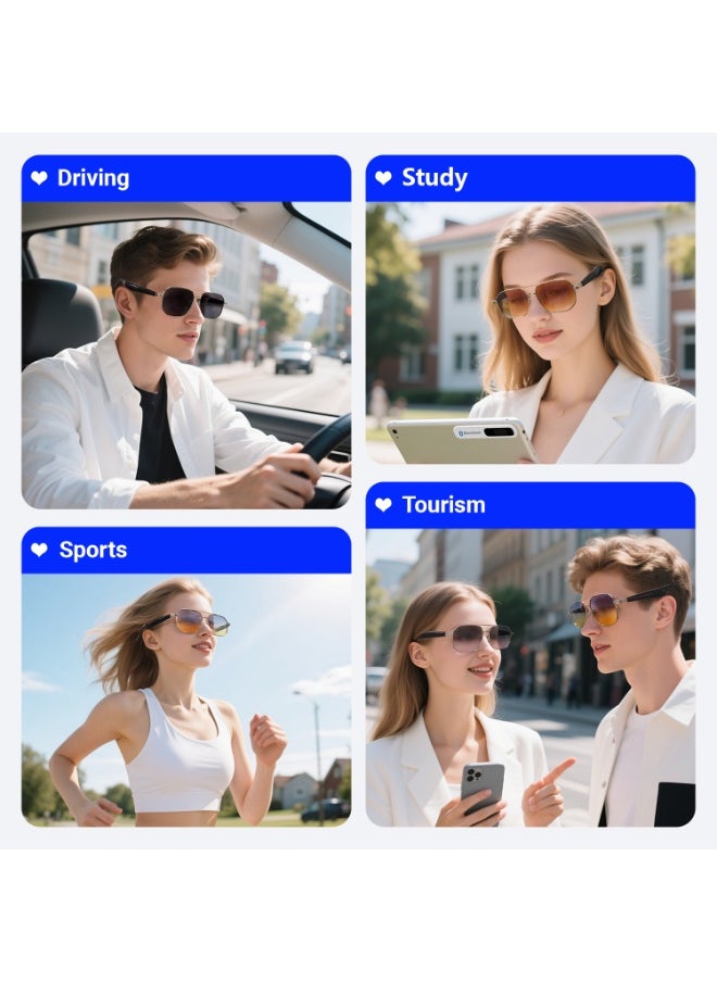 Generic Ai Translation Bluetooth Glasses Multi-Language Real-Time Translation Glasses Listen To Music And Make Calls Smart Uv-Proof Sunglasses  - Image 3