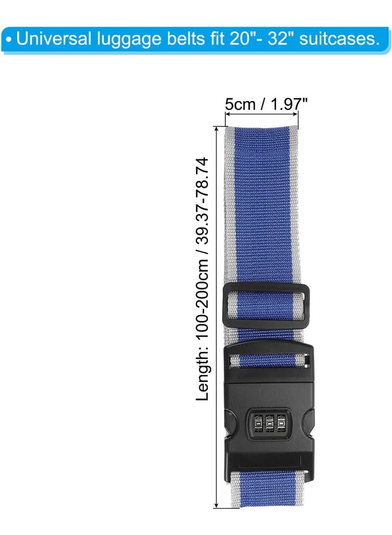 Meetion طقم أحزمة حقائب السفر المعتمدة من TSA مع قفل قابل للتعديل 1 قطعة مع بطاقات تعريف الحقائب - Image 4