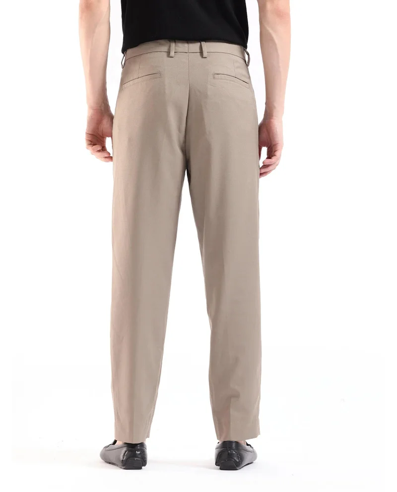 Rare Rabbit Men's Relaxed Fit Pleated Trousers